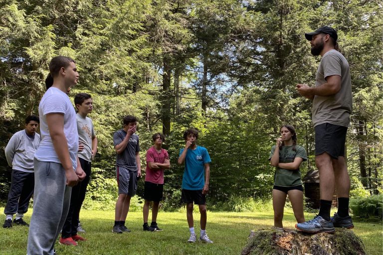 Outdoor Wrestling Training at Camp